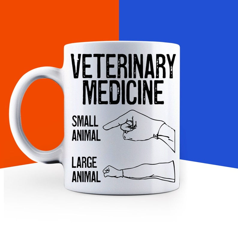 Small & Big animal Veterinary Medicine Joke 14oz Travel Mug – I love  Veterinary