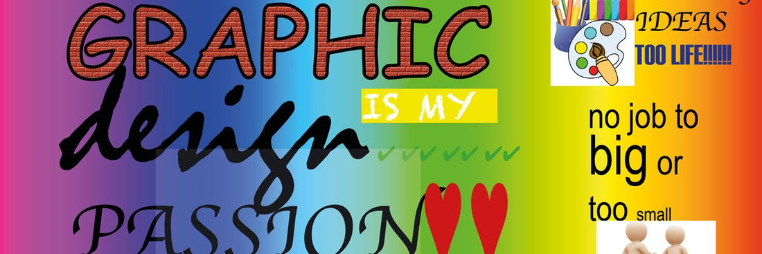 The 'Graphic Design is My Passion' meme - deliberately awful rainbow WordArt design