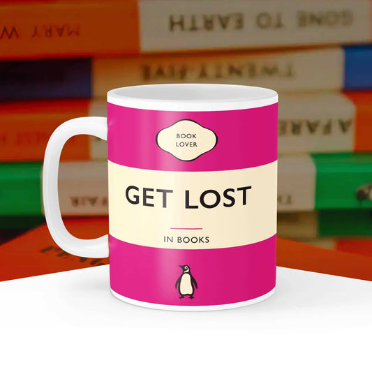 Get Lost in Books Penguin Book Cover Mug