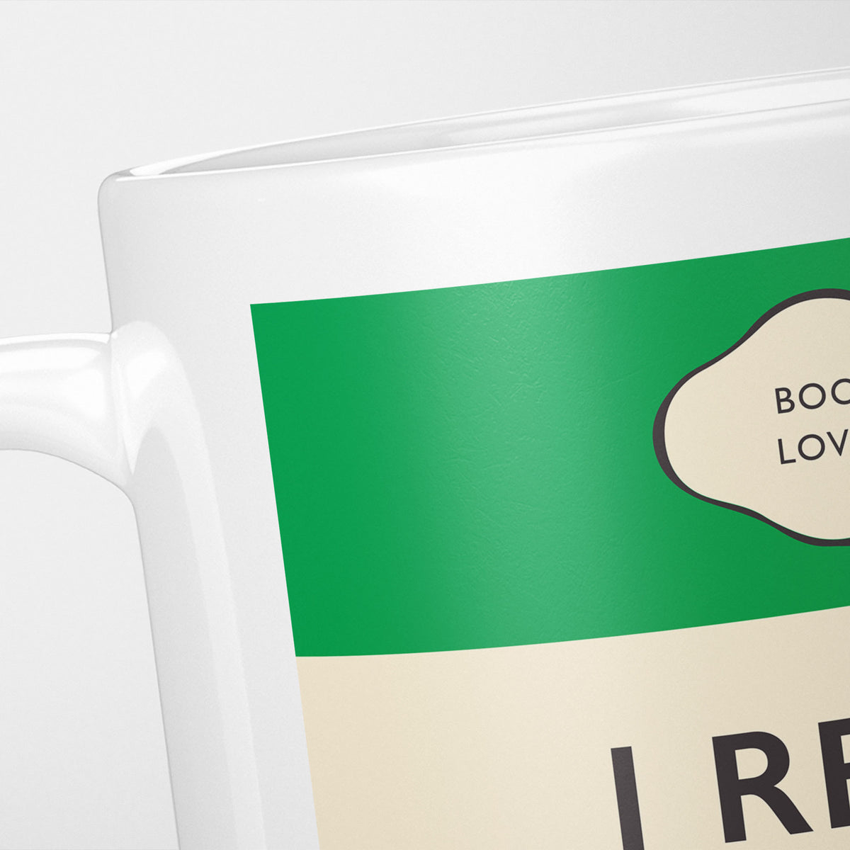 Close crop of the I Read Banned Books jacket, the green band above the cream panel reading 'I Read'