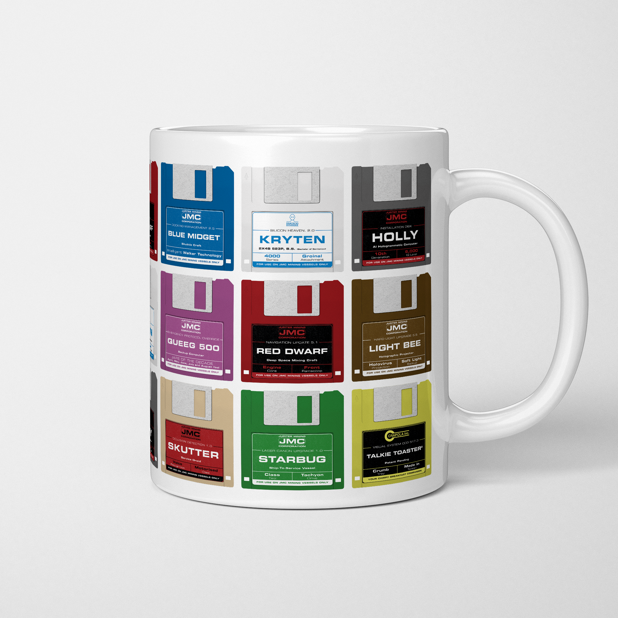 Red Dwarf Floppy Disks Mug