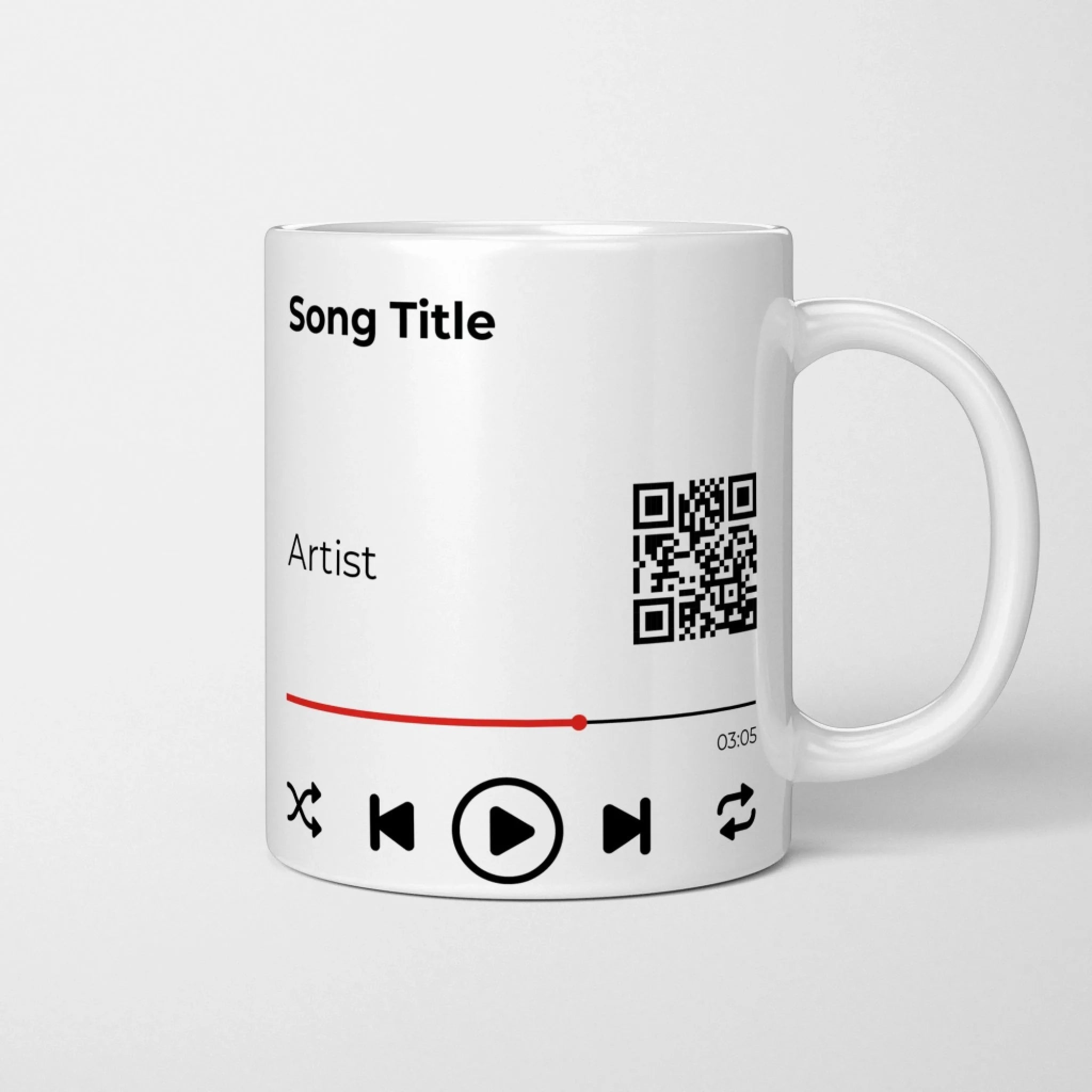 Personalised Song Lyrics Music Mug