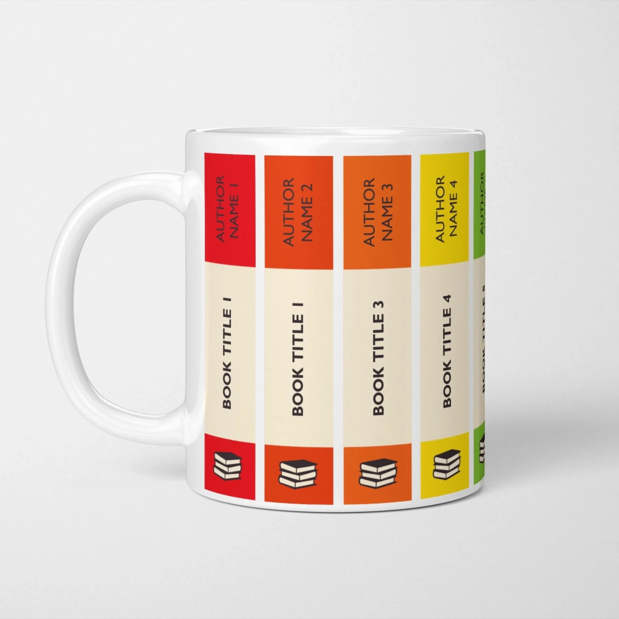 Personalised Rainbow Book Covers Mug