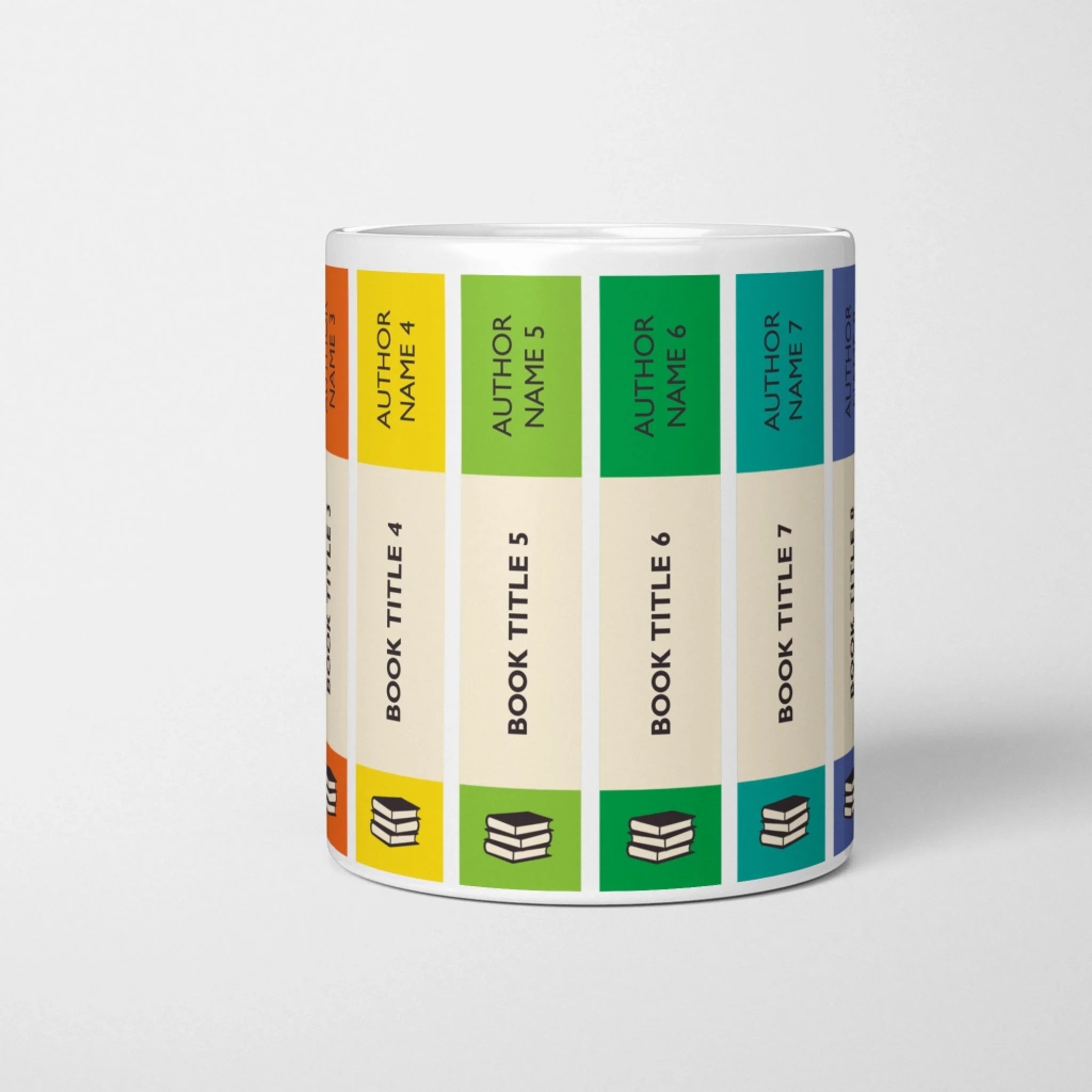 Personalised Rainbow Book Covers Mug