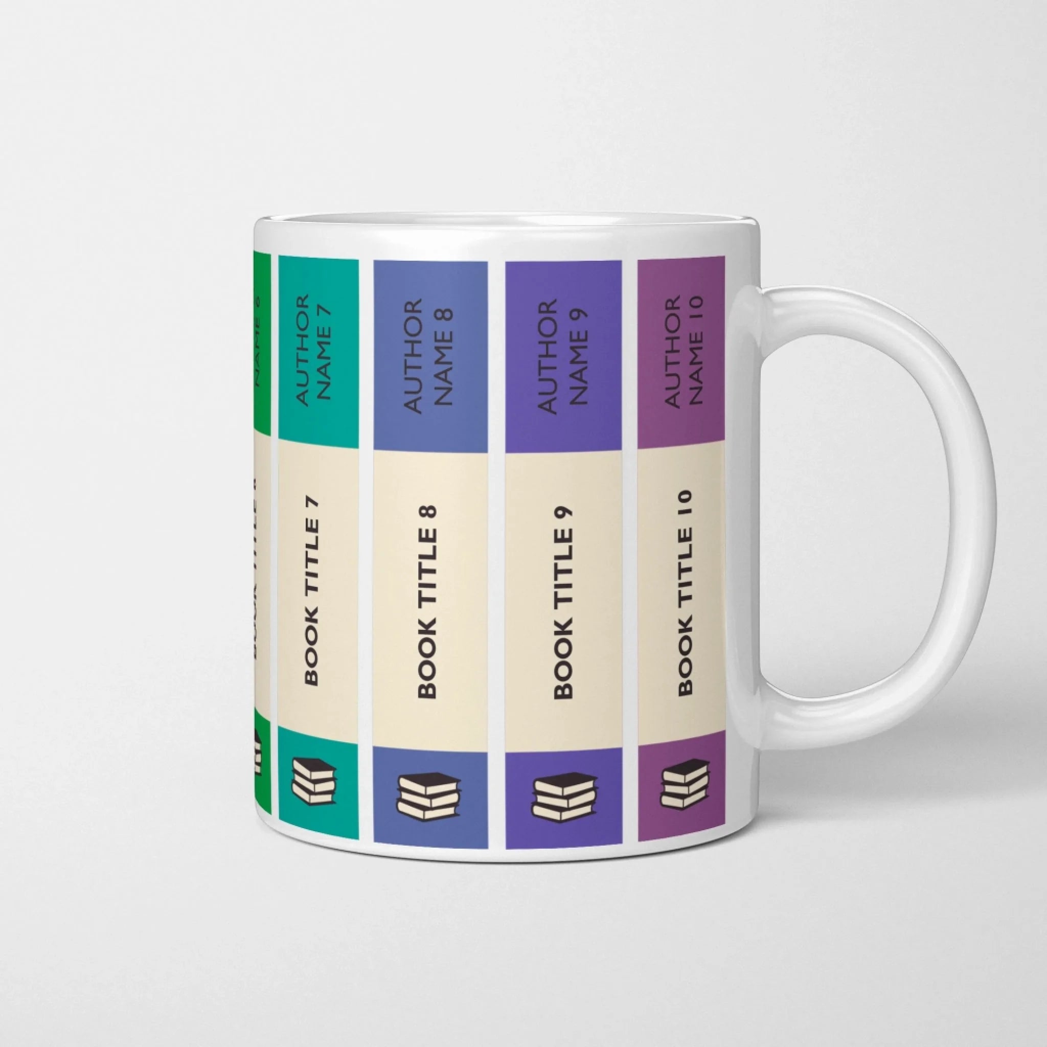 Personalised Rainbow Book Covers Mug