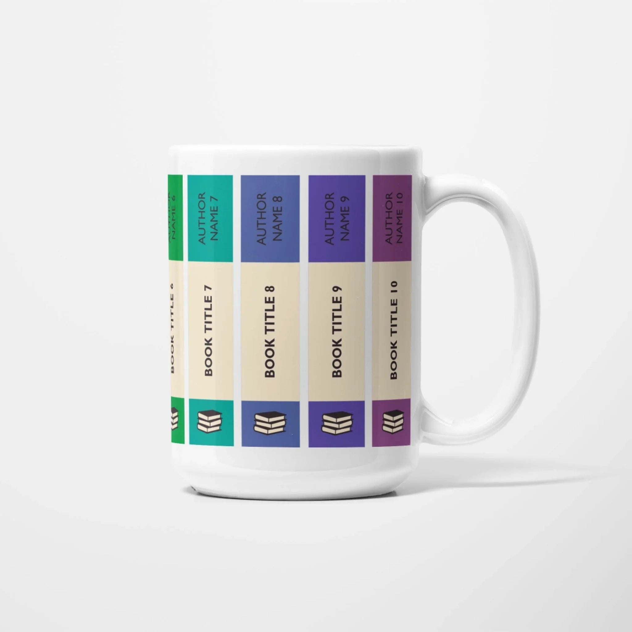 Personalised Rainbow Book Covers Mug