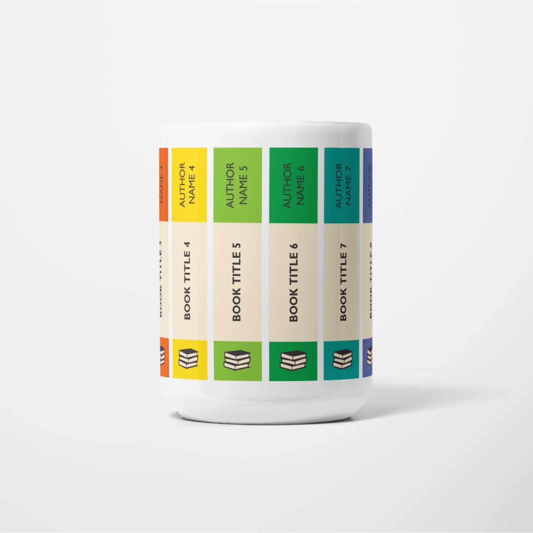 Personalised Rainbow Book Covers Mug