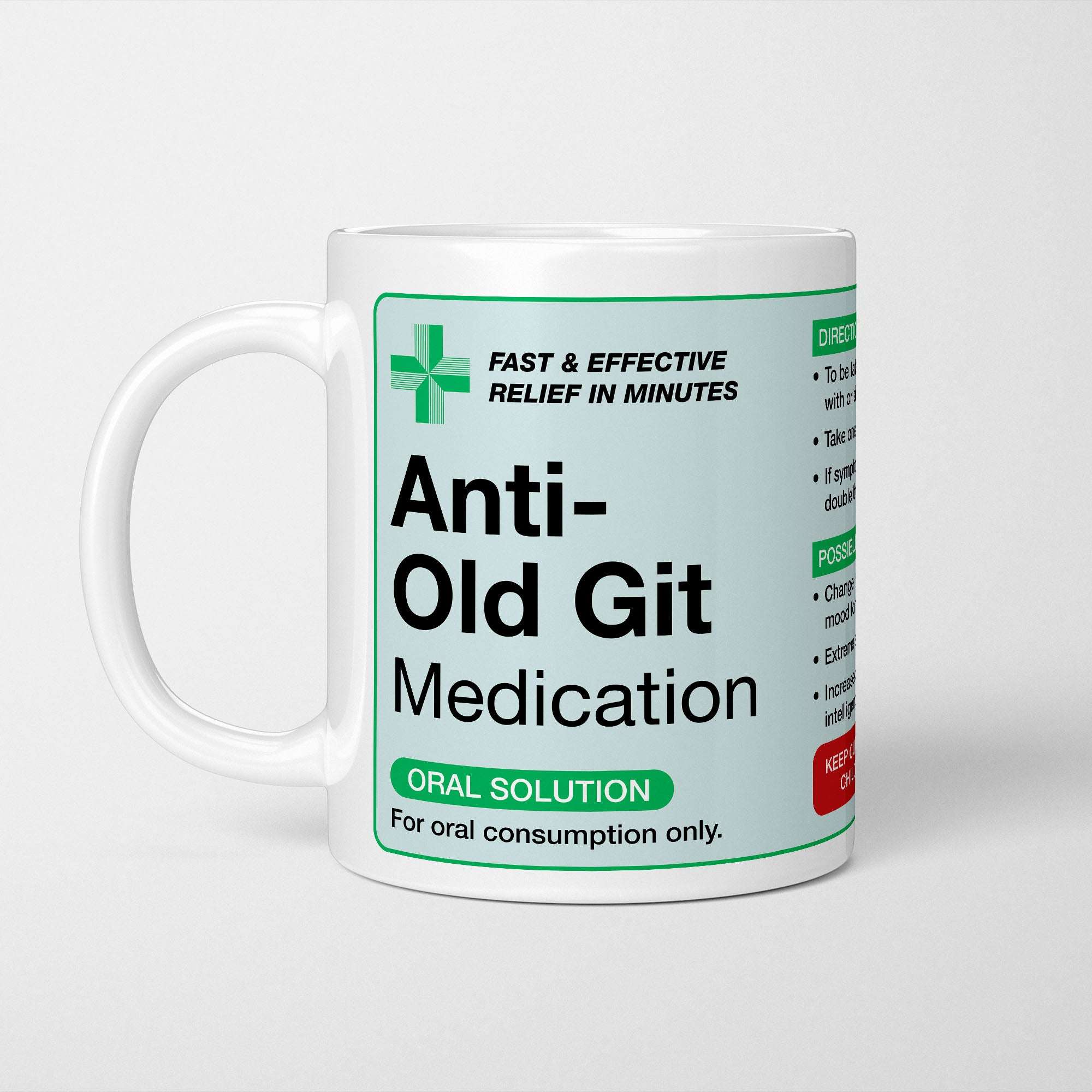 Anti-Old Git Medication Prescription Mug