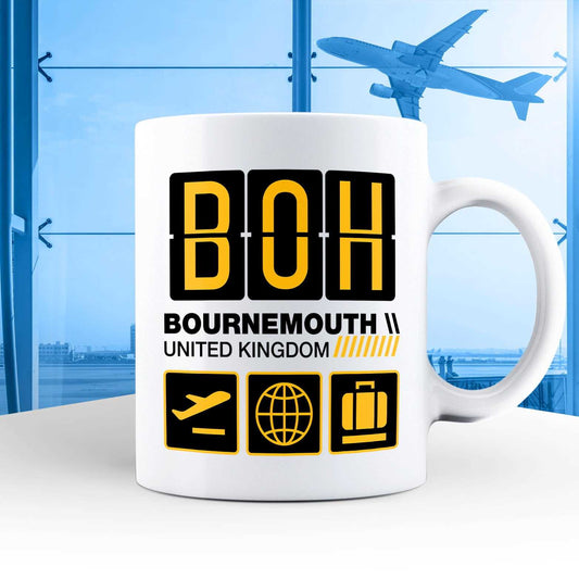 Bournemouth Airport Tag Mug