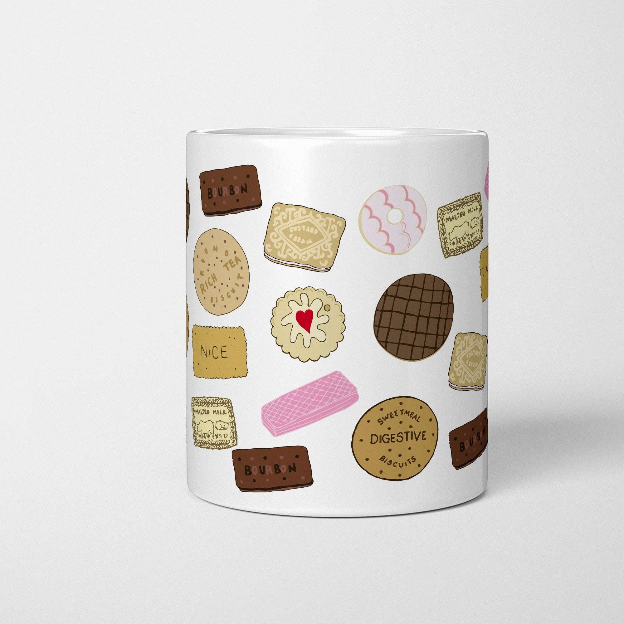 British Biscuits Illustration Mug
