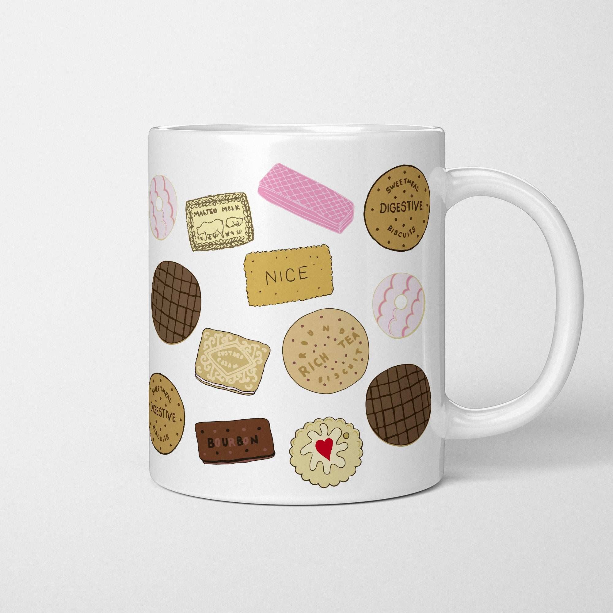 British Biscuits Illustration Mug