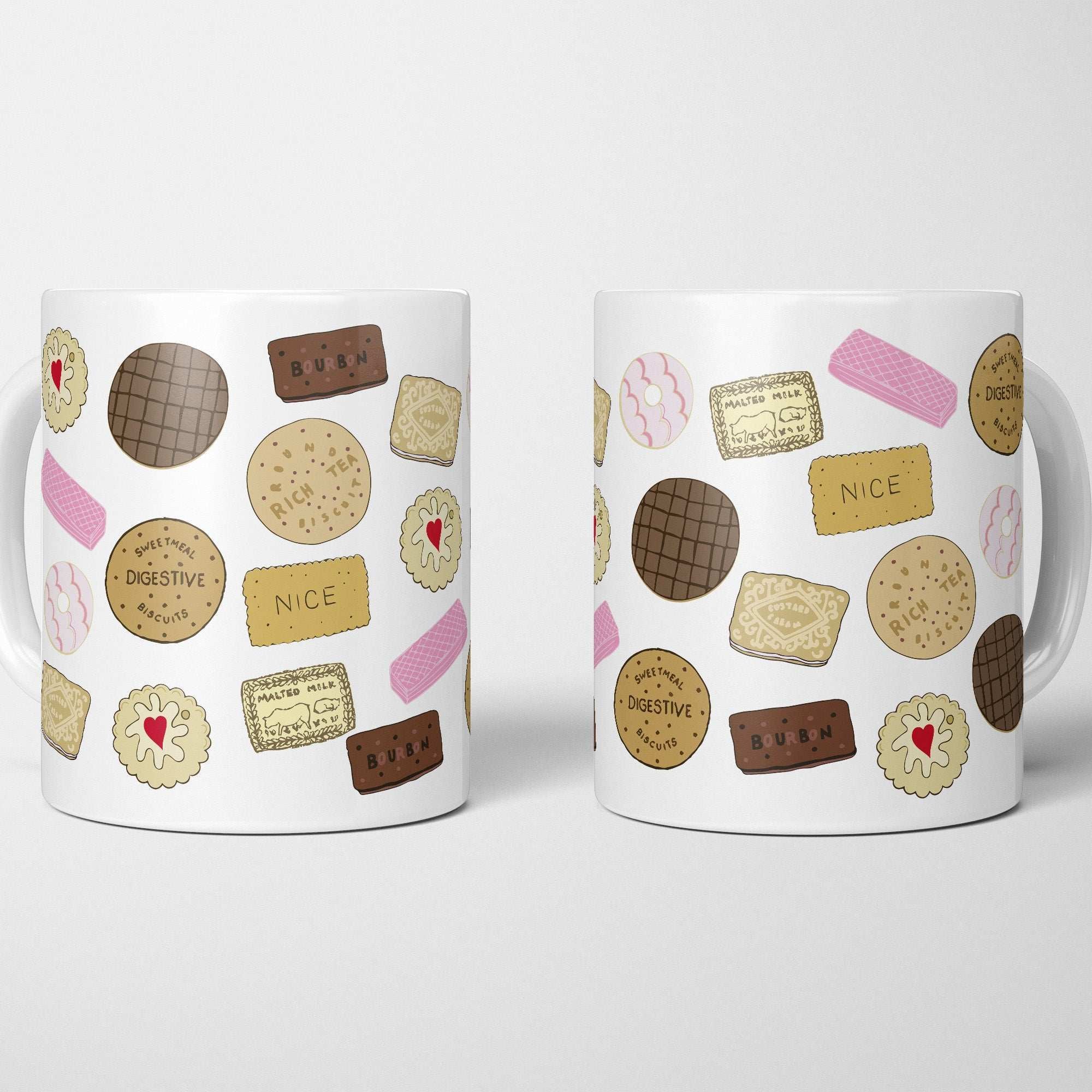 British Biscuits Illustration Mug