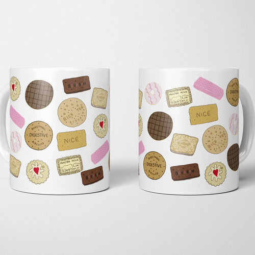 British Biscuits Illustration Mug