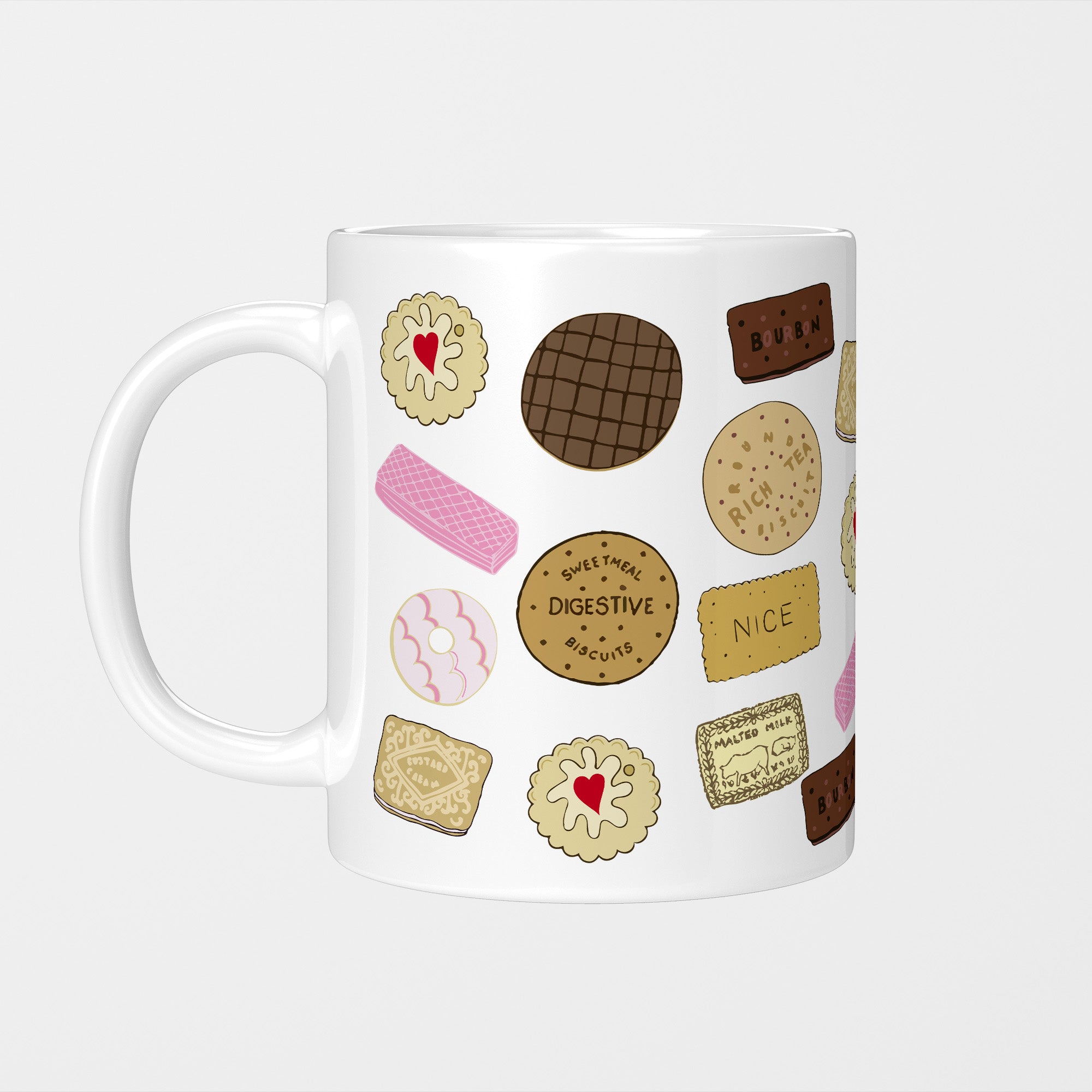 British Biscuits Illustration Mug
