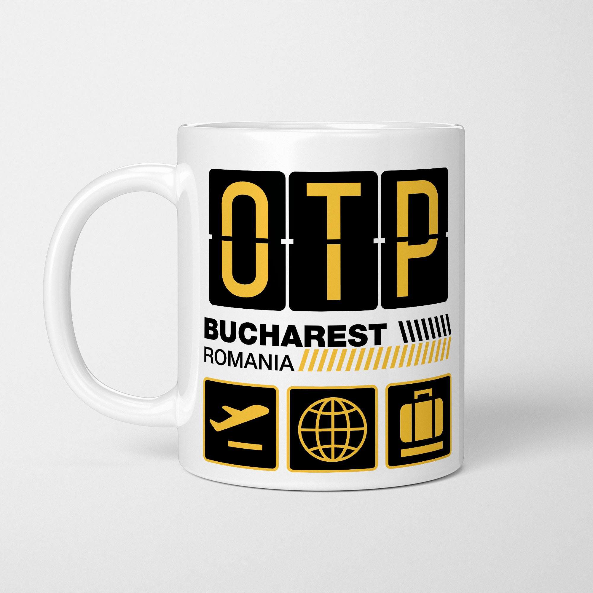 Bucharest Airport Tag Mug