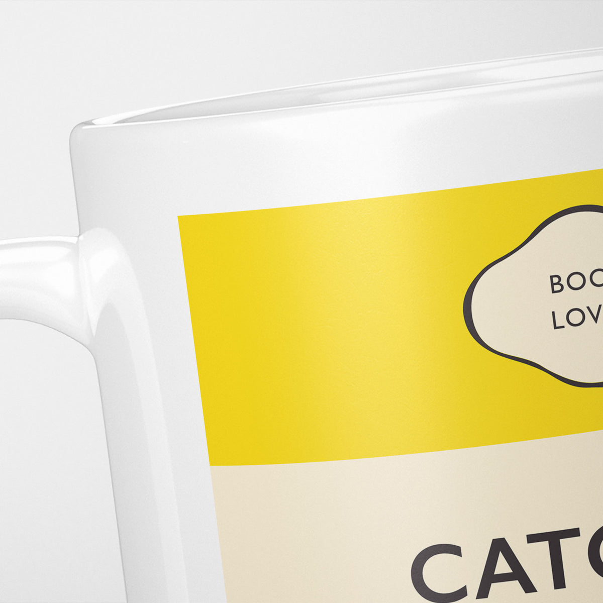 Close crop of the Catch 22 jacket, the yellow band above the cream title panel, the lettering running off the frame