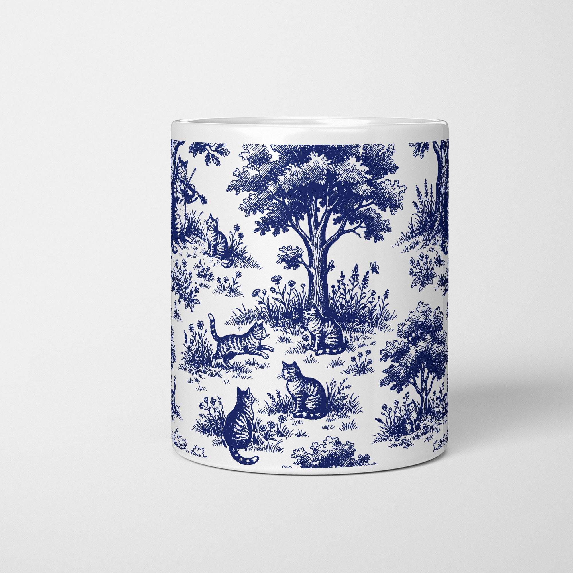 Cat Toile de Jouy Mug