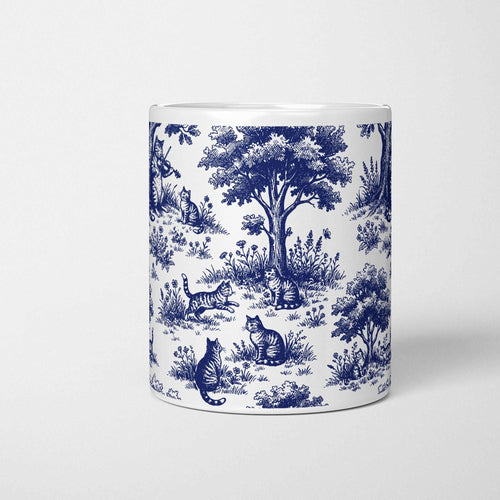 Cat Toile de Jouy Mug