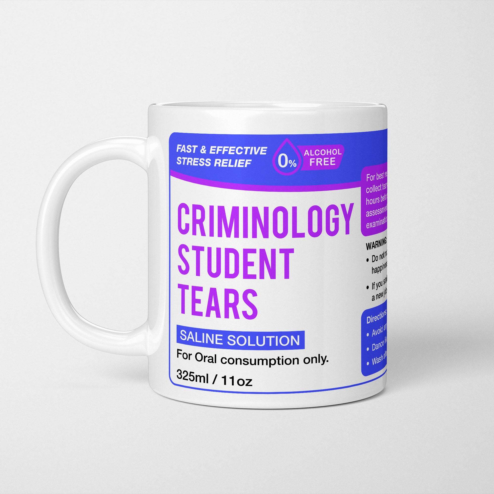 Criminology Student Tears Mug
