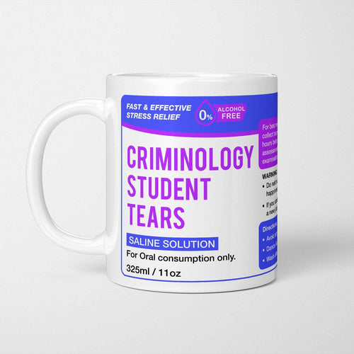 Criminology Student Tears Mug