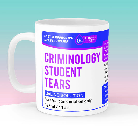 Criminology Student Tears Mug