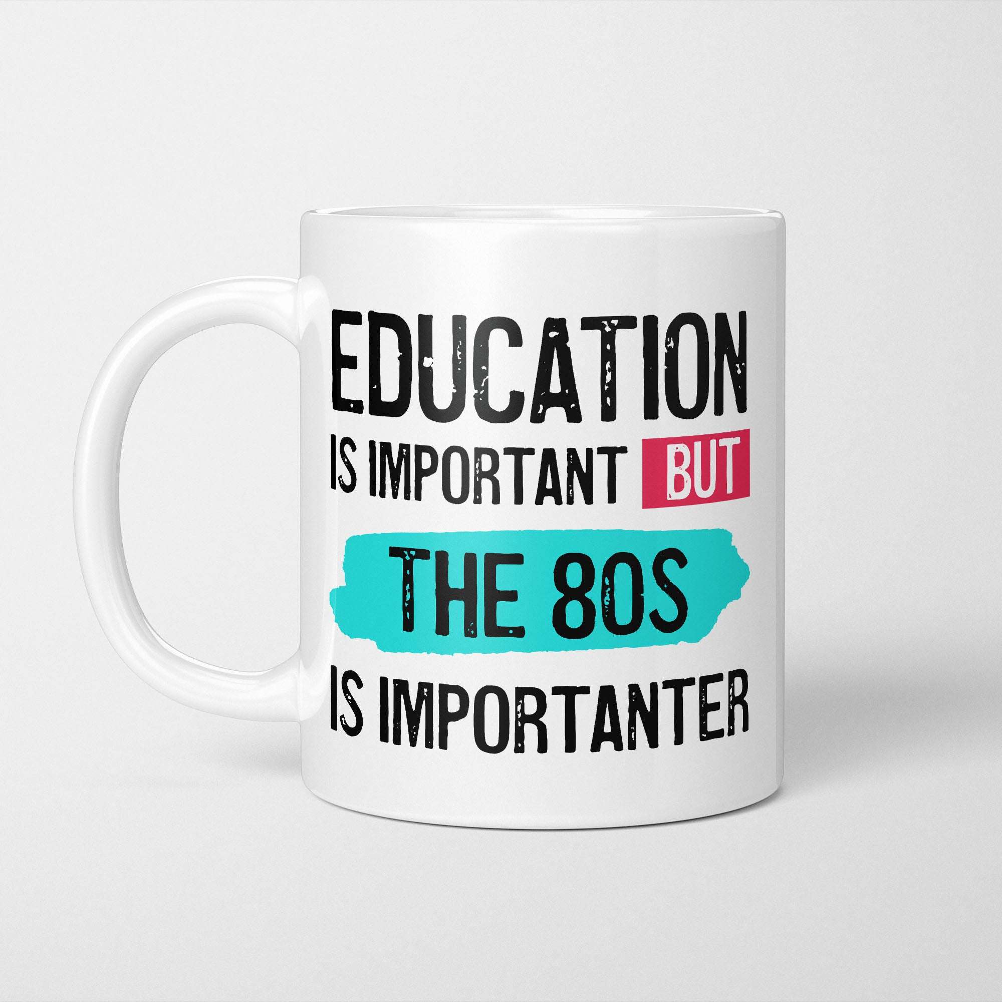 Education is Important but The 80s are Importanter Mug
