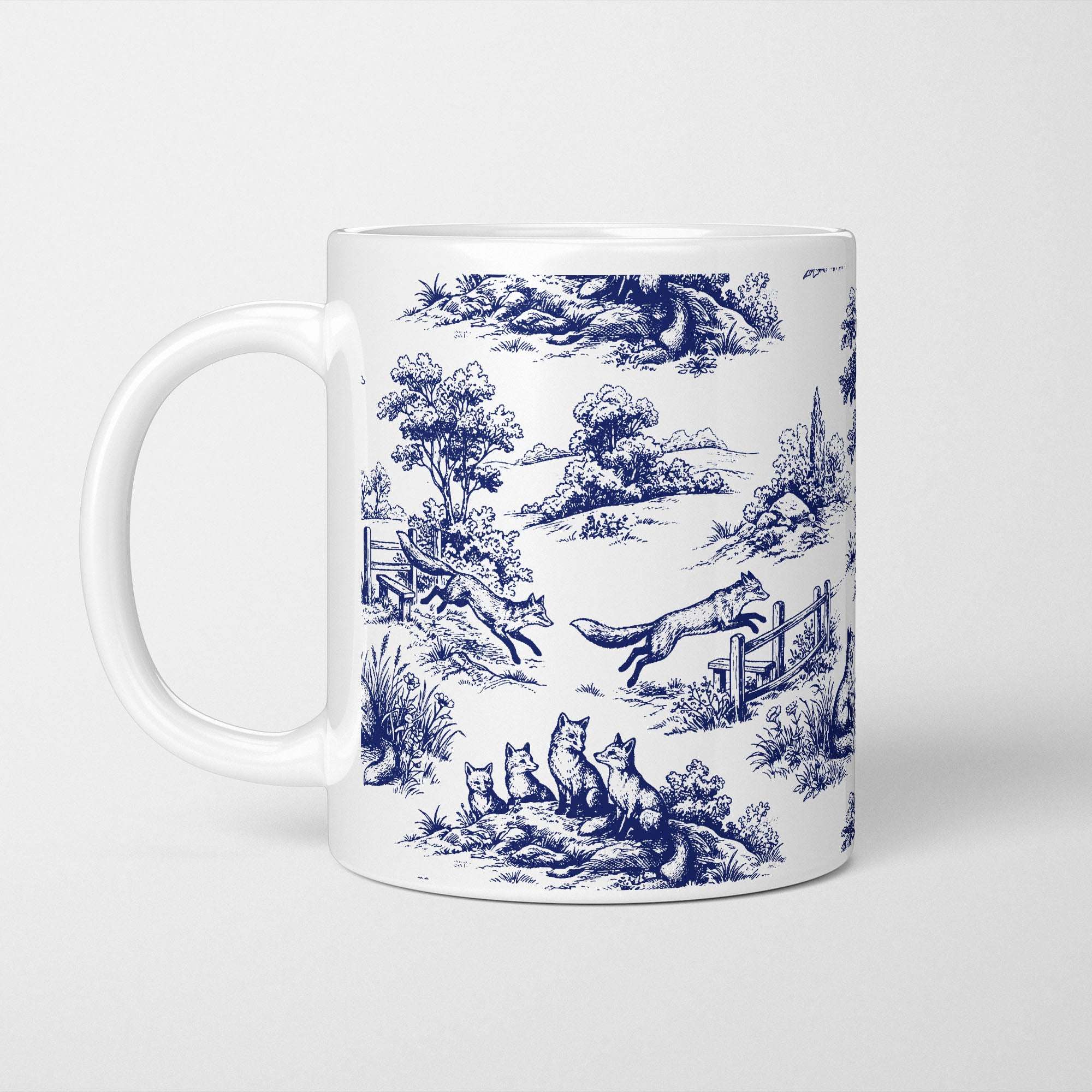 Fox Toile de Jouy Mug
