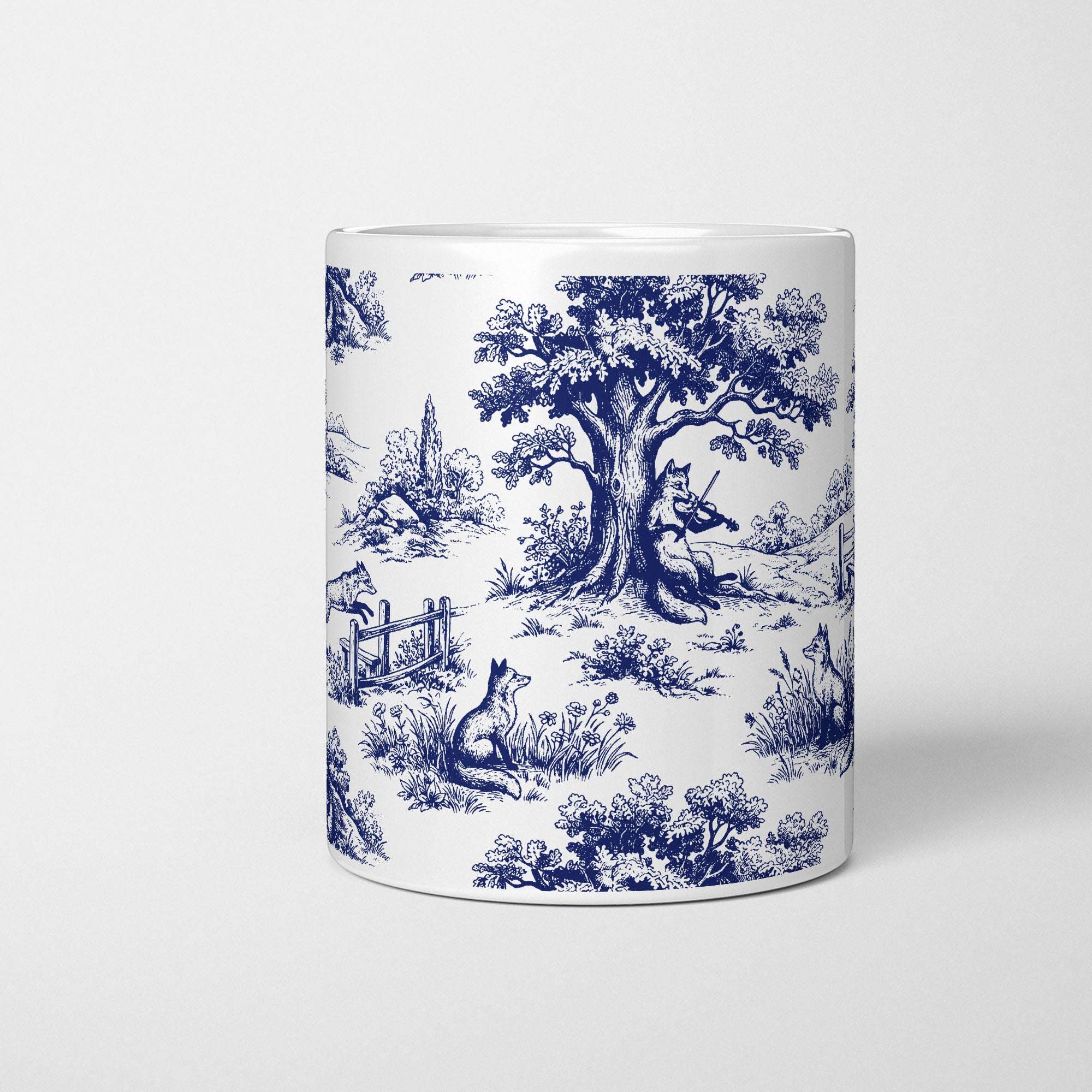 Fox Toile de Jouy Mug