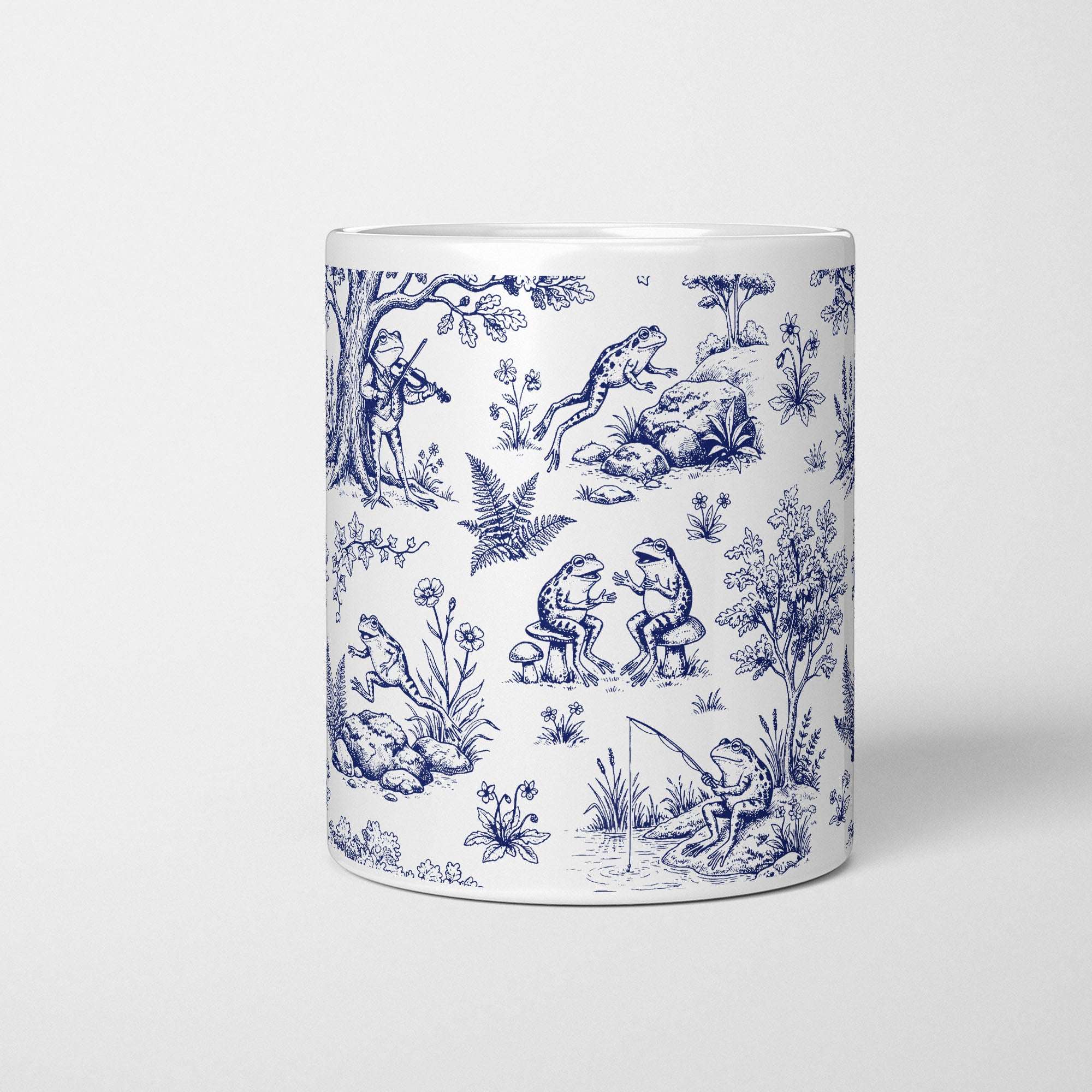 Frog Toile de Jouy Mug
