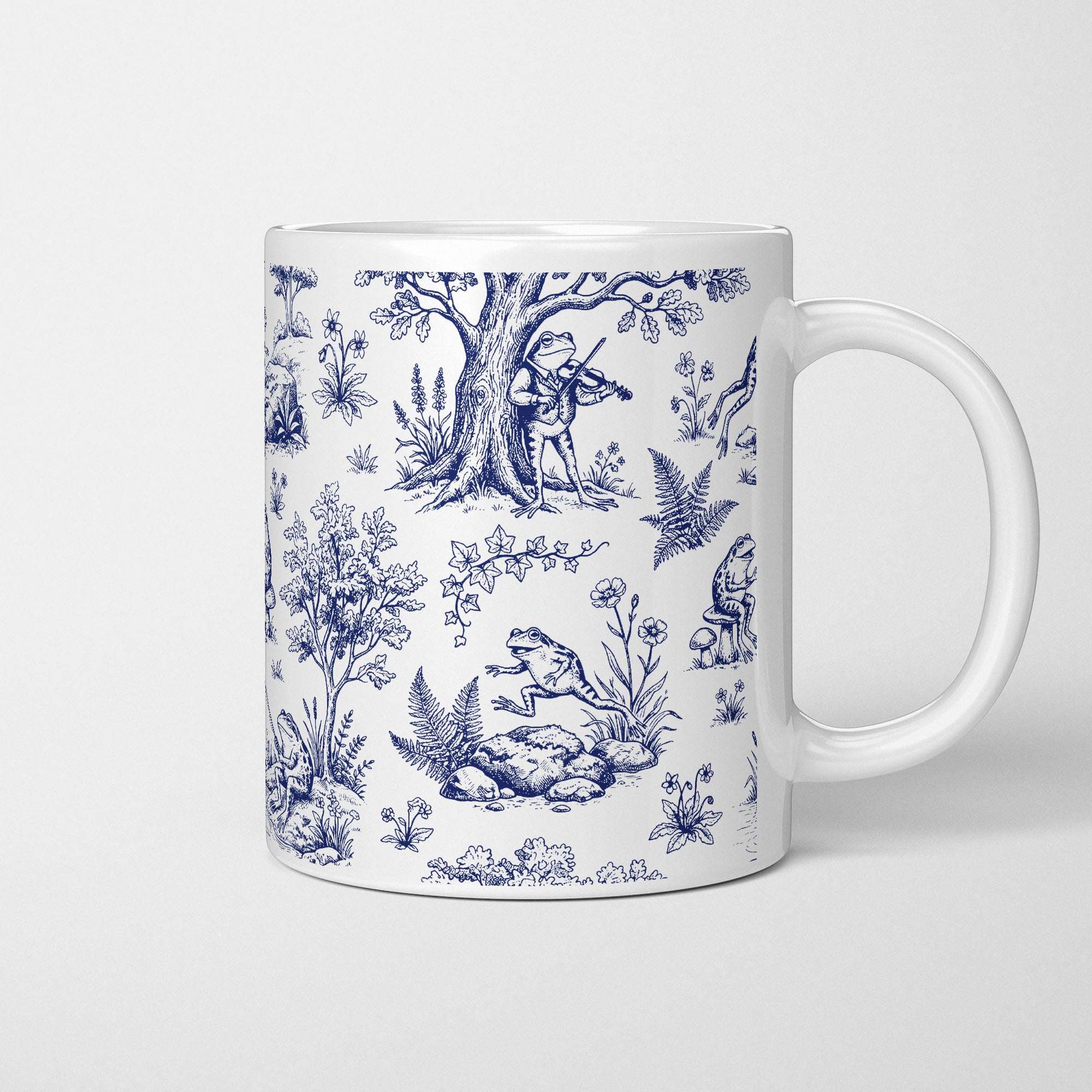 Frog Toile de Jouy Mug