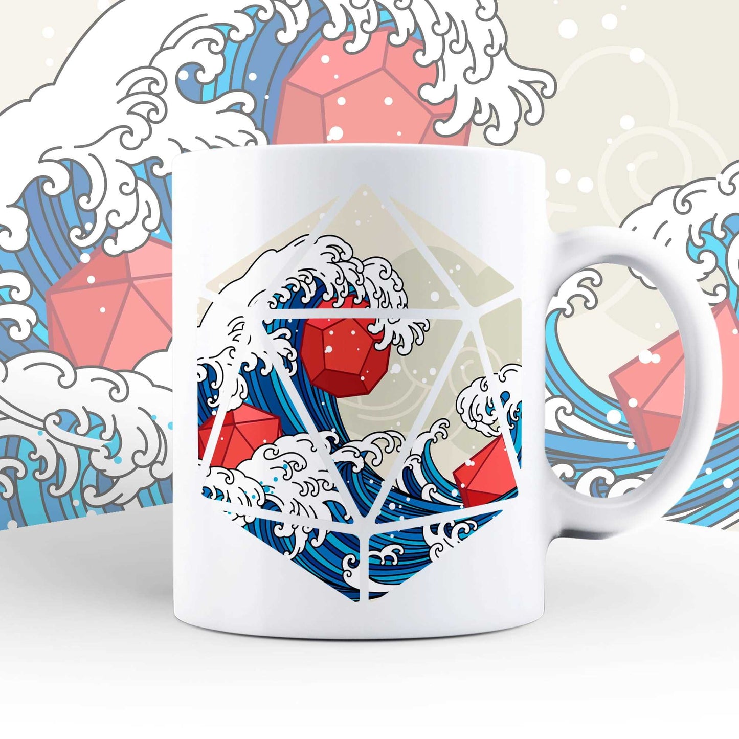 Great Wave off Kanagawa, D20 Dice Mug