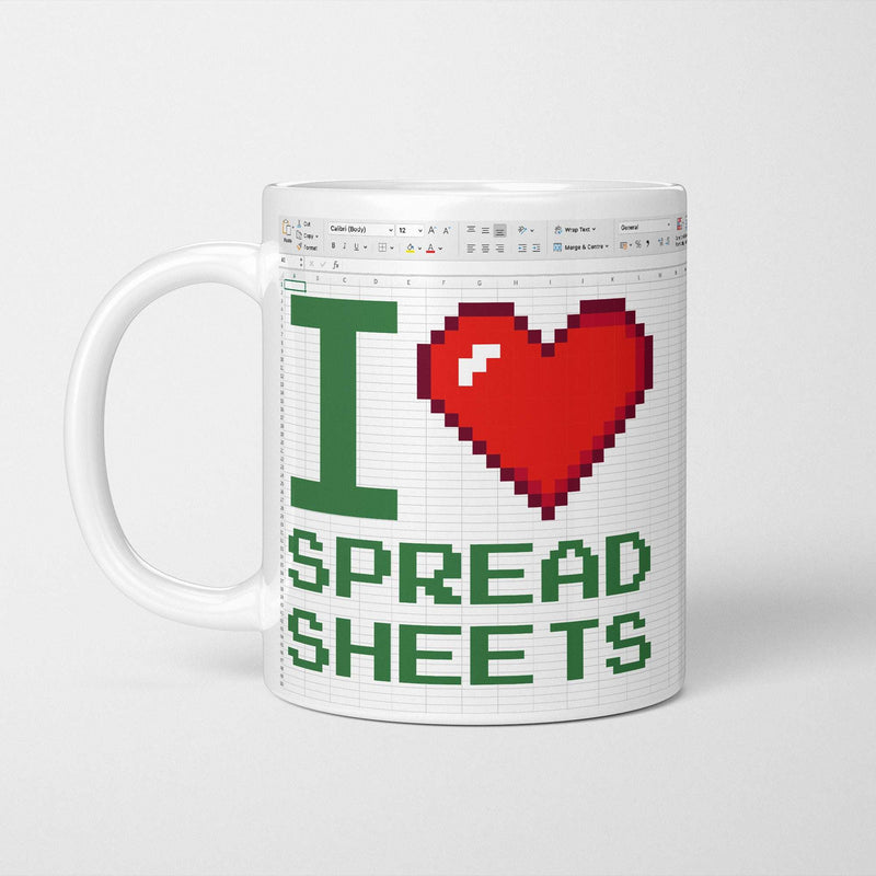 I love Spreadsheets Mug