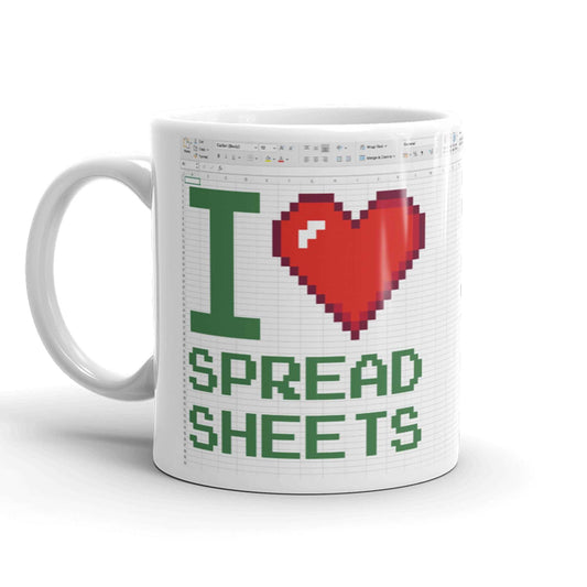 I love Spreadsheets Mug