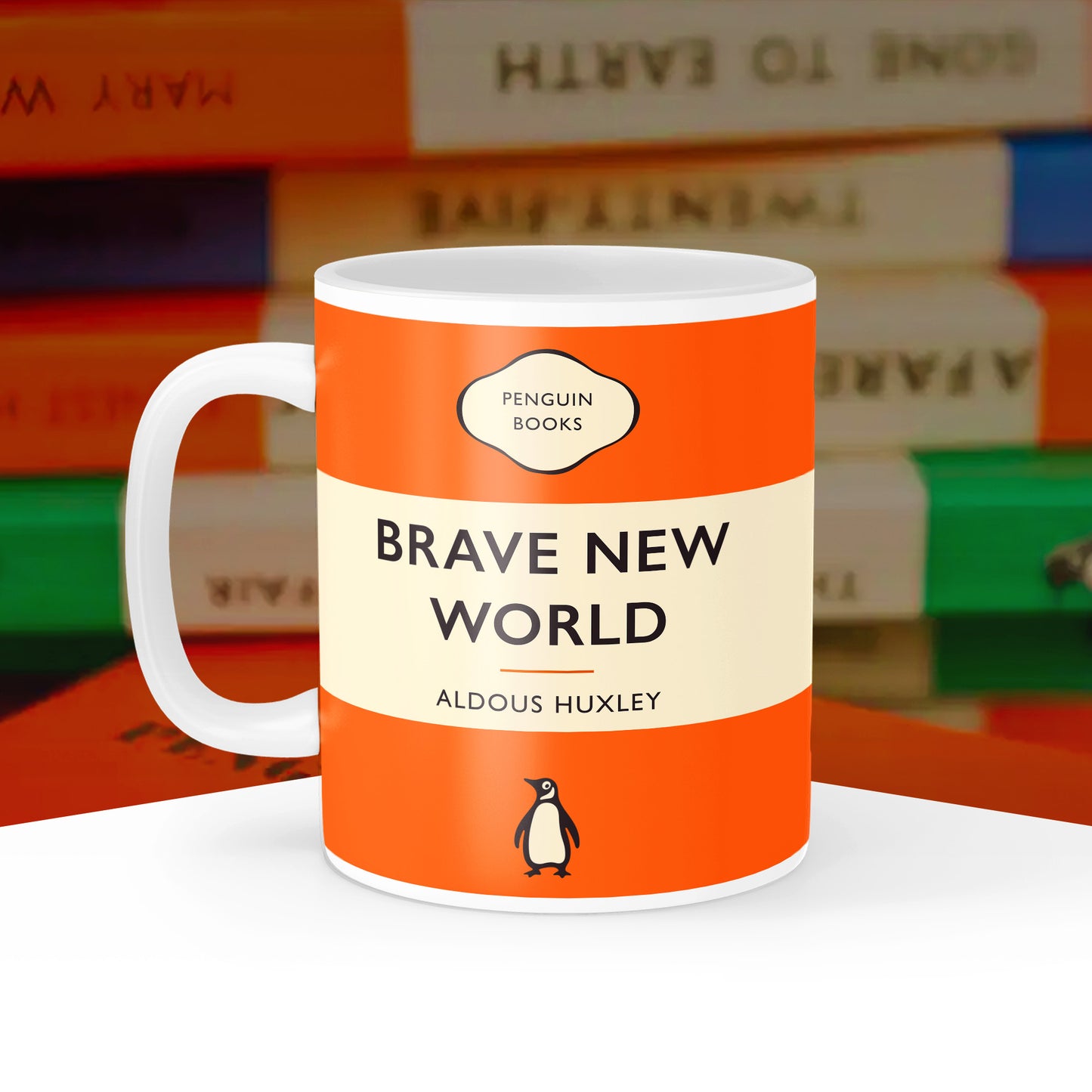 Brave New World Aldous Huxley Penguin Book Cover Mug