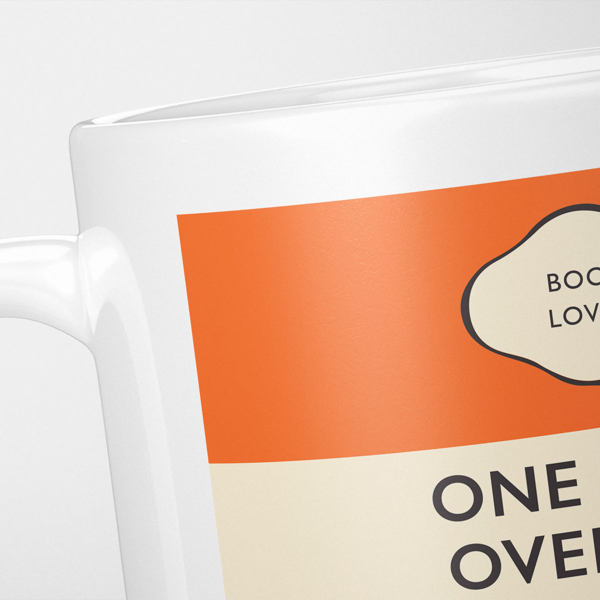 Close crop of the One Flew Over the Cuckoo's Nest jacket, the orange band above the cream title panel, the lettering running off the frame
