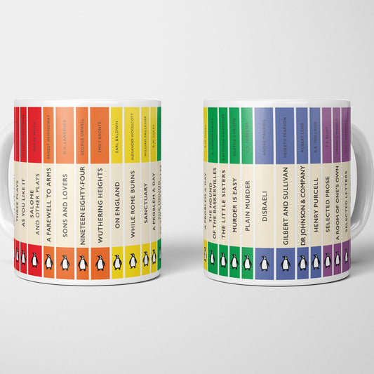 Rainbow Penguin Classics Mug