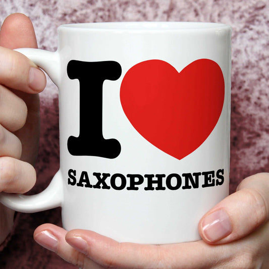 I Love Saxophones Mug