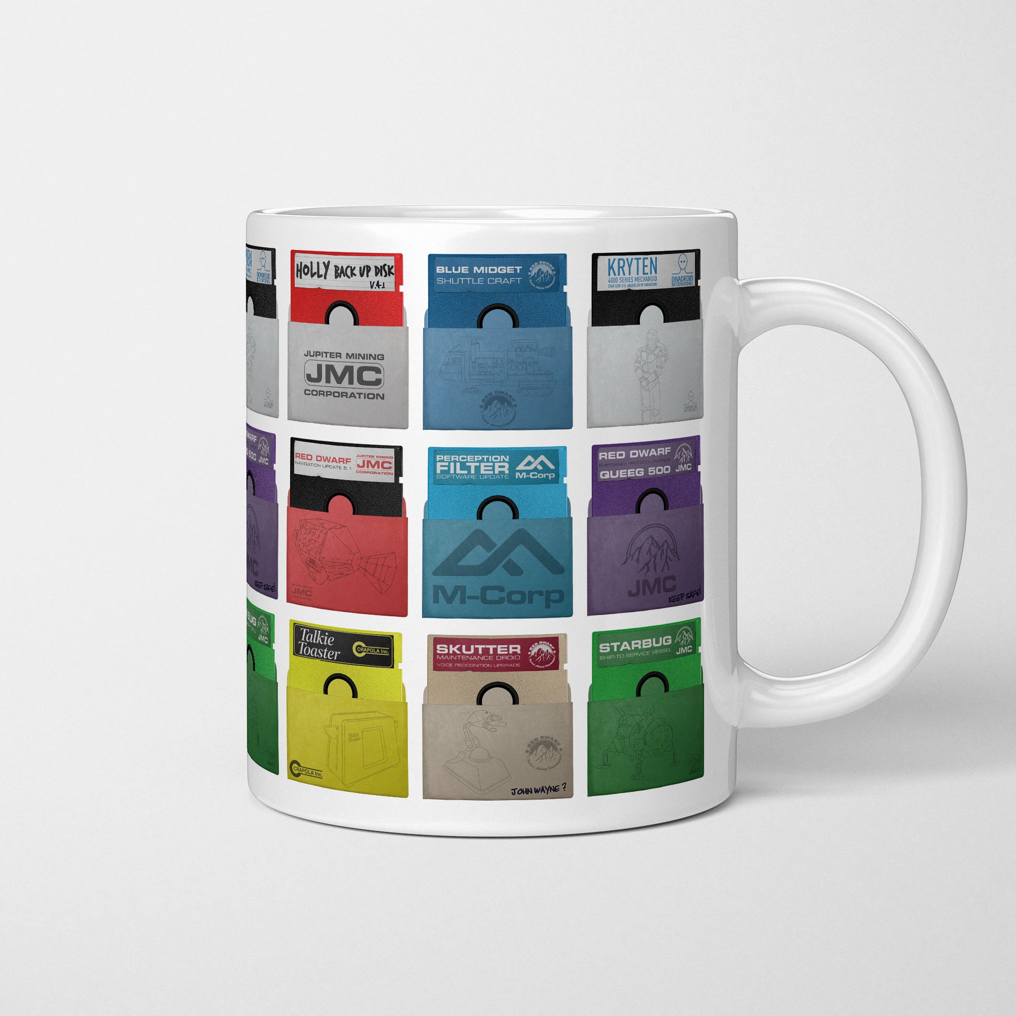 Red Dwarf Floppy Disks Mug