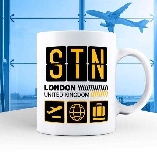 London Stansted Airport Tag Mug