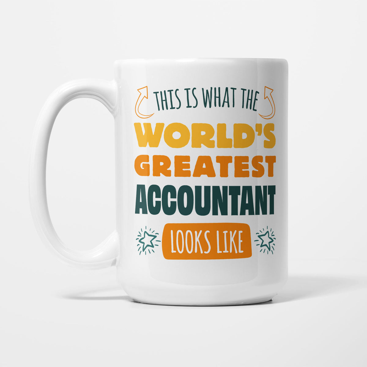 World's Greatest Accountant printed on a white 15oz/425ml mug