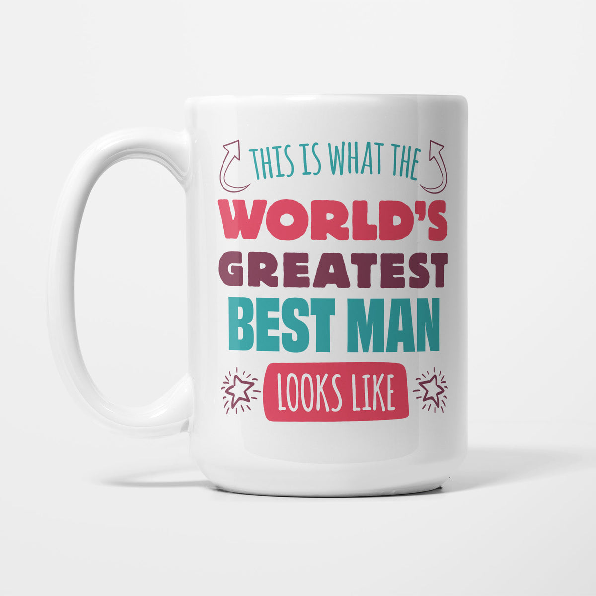 World's Greatest Best Man printed on a white 15oz/425ml mug