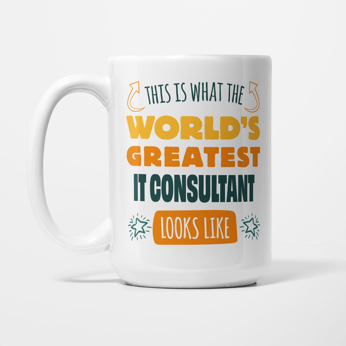 World's Greatest IT Consultant printed on a white 15oz/425ml mug