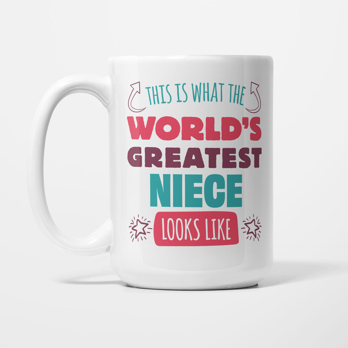 World's Greatest Niece printed on a white 15oz/425ml mug
