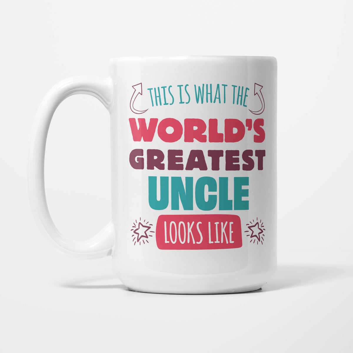 World's Greatest Uncle printed on a white 15oz/425ml mug