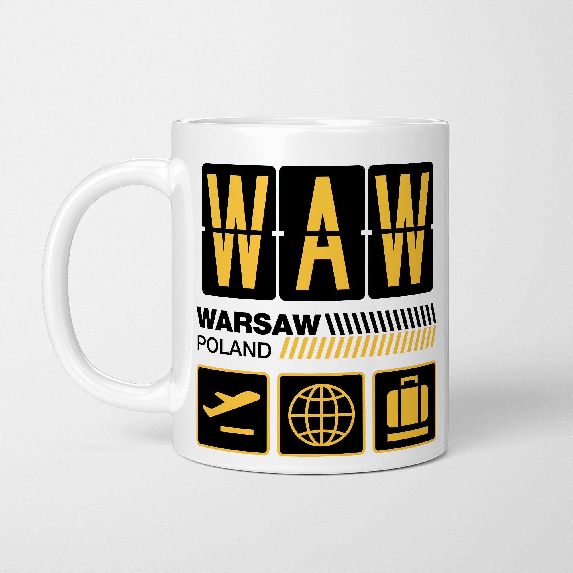 Warsaw Airport Tag Mug