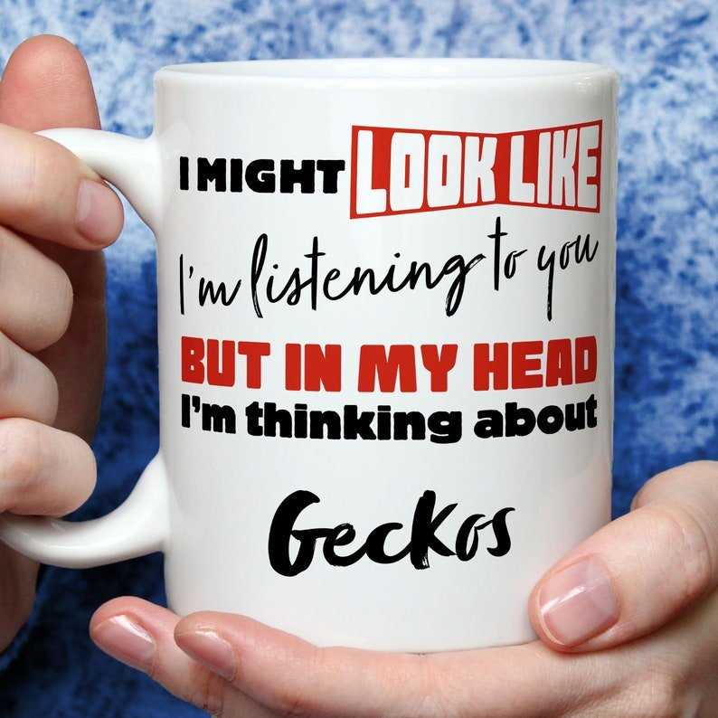 I'm Thinking About Geckos Mug