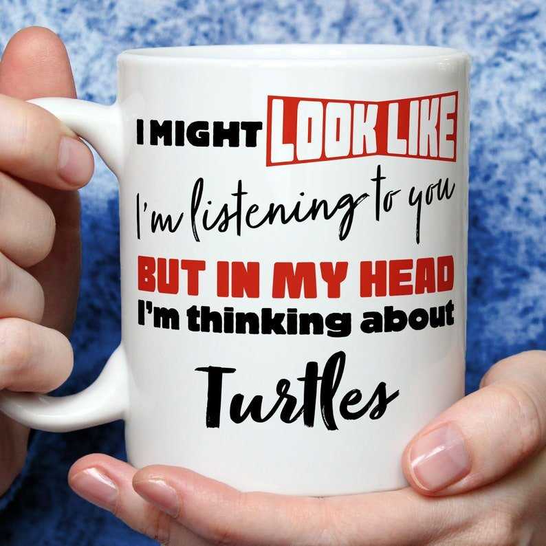 I'm Thinking About Turtles Mug