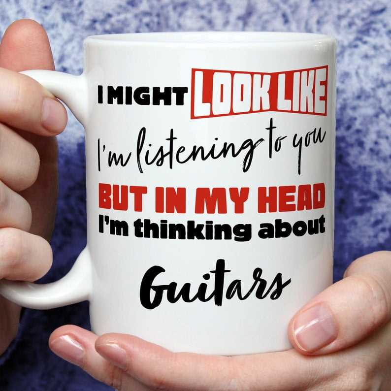 I'm Thinking About Guitars Mug