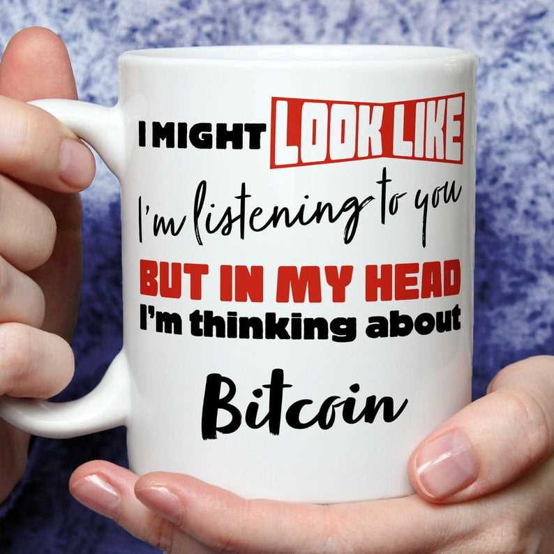 I'm Thinking About Bitcoin Mug