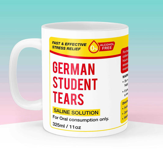 German Student Tears Mug